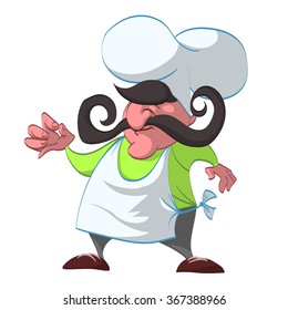Colorful, Vector, Cartoon Chef Illustration