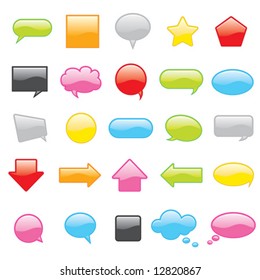 Colorful vector chat icons