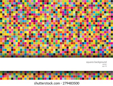 colorful vector checkered background with frame for text