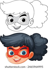 Colorful vector of a child superhero character