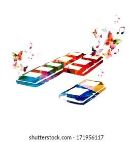 Colorful vector chocolate bars background with butterflies