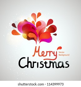 Colorful vector christmas card.