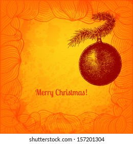 Colorful vector Christmas card
