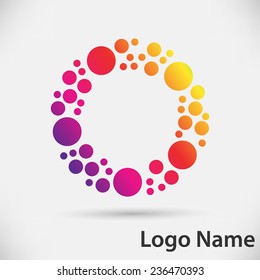 Colorful Vector Circle Logo Design Template. Vector illustration.