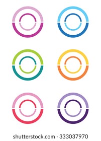 Colorful Vector Circular Design Elements 
