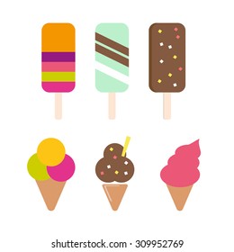Colorful Vector Collection of Ice Cream