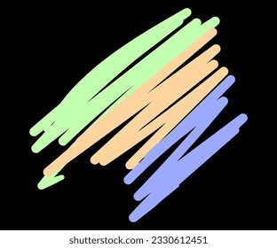 Colorful vector colorfull brush strokes