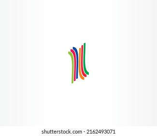 Colorful vector concept design icon. Line brand logo template.