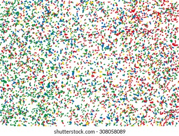 colorful vector confetti on white background