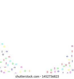Colorful vector confetti pattern in stars