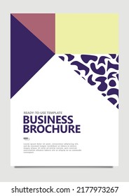 Cubierta vectorial colorida con formas de fluido aleatorias y formas geométricas. Adecuado para portada, reporte, catálogo, plantilla, certificado, revista y propuesta.