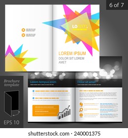 Colorful vector creative brochure template design with art triangle elements