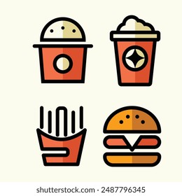Colorful vector of a crispy fried chicken sandwich.