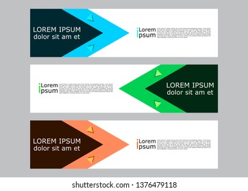 Colorful Vector design Banner background. Triangle shape composition