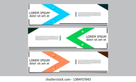 Colorful Vector design Banner background. Triangle shape illustration