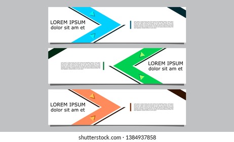Colorful Vector design Banner background. Triangle shape illustration