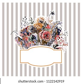 colorful vector design flower art painting decoration wallpaper
