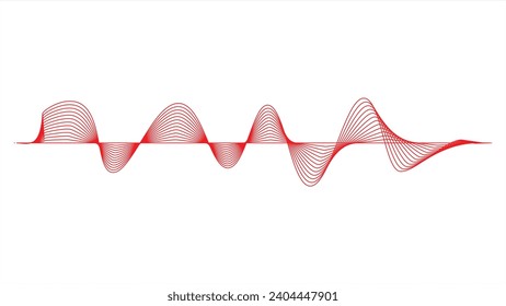 colorful vector design illustration of dynamic sound waves, radio frequency modulation, random sound wave