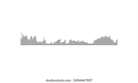 colorful vector design illustration of dynamic sound waves, radio frequency modulation, random sound wave