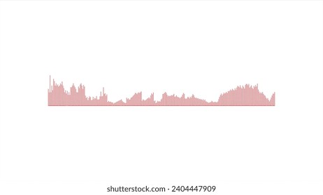 colorful vector design illustration of dynamic sound waves, radio frequency modulation, random sound wave