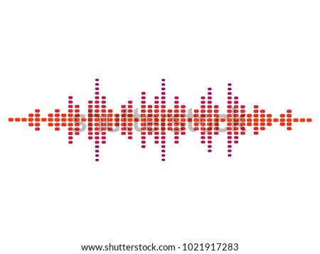 colorful vector design illustration of dynamic sound wave, radio frequency modulation, random sound wave, amplitude wave, vibration, signal, pulse