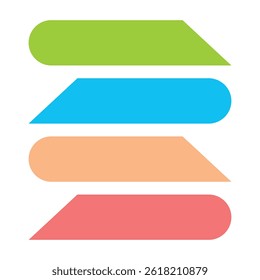 Conjunto de diseño de Vector colorido con Anuncios de origami, burbujas de discurso