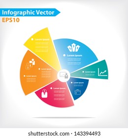 Colorful vector design for workflow layout, diagram, number options, web design, infographics