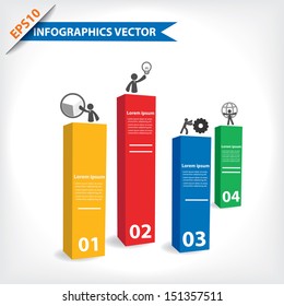 Colorful vector design for workflow layout, diagram, number options, web design, infographics