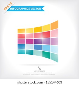 Colorful vector design for workflow layout, diagram, number options, web design, infographics, etc.