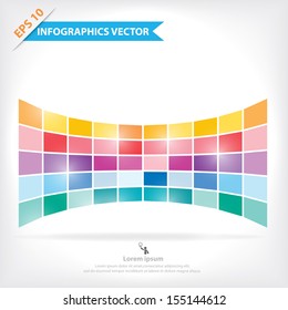 Colorful vector design for workflow layout, diagram, number options, web design, infographics, etc.