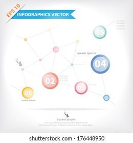 Colorful vector design for workflow layout, diagram, number options, web design, presentation template, infographics.