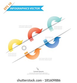 Colorful vector design for workflow layout, diagram, number options, web design, presentation template, infographics.