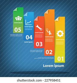 Colorful vector design for workflow layout, diagram, number options, web design, presentation template, infographics.