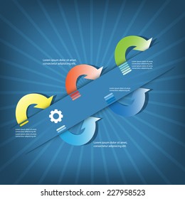 Colorful vector design for workflow layout, diagram, number options, web design, presentation template, infographics.