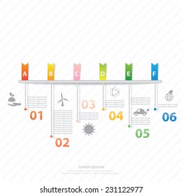 Colorful vector design for workflow layout, diagram, number options, web design, presentation template, infographics.