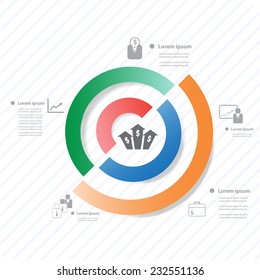 Colorful vector design for workflow layout, presentation template, diagram, number options, web design, infographics.