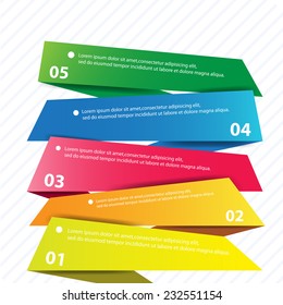 Colorful vector design for workflow layout, presentation template, diagram, number options, web design, infographics.