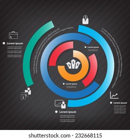 Colorful vector design for workflow layout, presentation template, diagram, number options, web design, infographics.