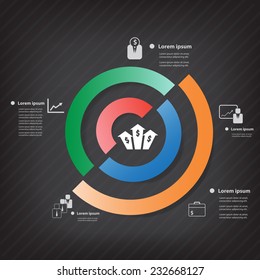 Colorful vector design for workflow layout, presentation template, diagram, number options, web design, infographics.