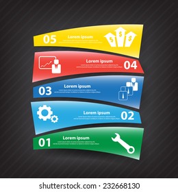 Colorful vector design for workflow layout, presentation template, diagram, number options, web design, infographics.