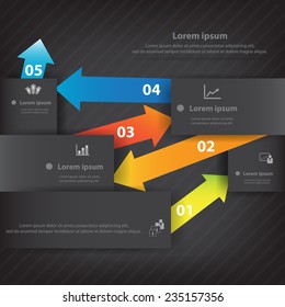Colorful vector design for workflow layout, presentation template, diagram, number options, web design, infographics.