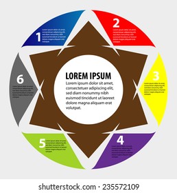 Colorful vector design for workflow layout, diagram, number options, web design, infographics