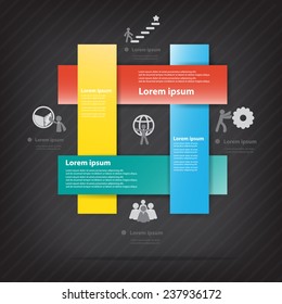 Colorful vector design for workflow layout, presentation template, diagram, number options, web design, infographics.