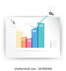 Colorful vector design for workflow layout, diagram, number options, web design, presentation template, infographics.