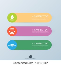 Colorful vector design for workflow, web design, infographics