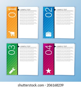 Colorful vector design for workflow, web design, infographics