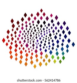 Colorful Vector Diamond Shapes.Abstract Rhombus Background.
