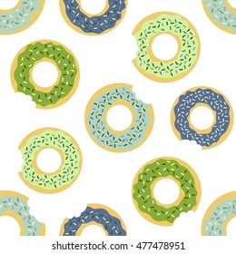 Colorful vector donut pattern
