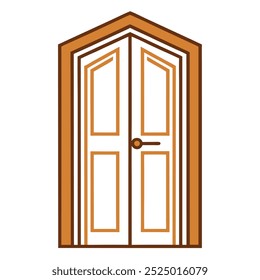 Colorido arte de línea de puerta de Vector.