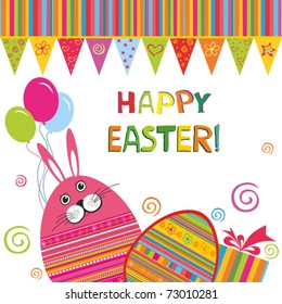 Colorful vector easter card